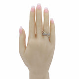 Minimalist 0.6CT Diamond Ring in 14K Yellow, White & Rose Gold Tone - Virani Jewelers | Minimalist 0.6 ct Diamond Ring in 14K Multitone Yellow, White and Rose Gold. The gold weight is 5...