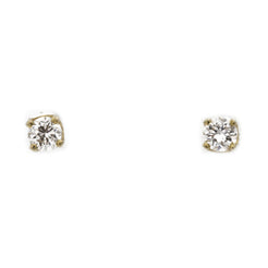 0.4 ct Diamond solitare stud earrings in 18k yellow gold - Virani Jewelers