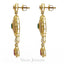 22K Antique Gold Finish Long Necklace & Earring Set W/ Beaded Accents - Virani Jewelers
