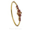 22K Yellow Gold Ruby Bangle W/ Barrel Clasp Closure - Virani Jewelers
