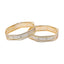 22K Multitone Wave Gold Bangles W/ Diamond Cut, Set of 2 - Virani Jewelers