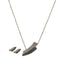 22K White Gold Pendant Necklace Set with Earrings - Virani Jewelers