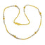22K Multitone Gold Beaded Chain W/ Diamond Cutting & Cubic Zirconia - Virani Jewelers
