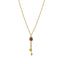 22K Gold Necklace W/Teardrop Ruby & CZ Pendant - Virani Jewelers