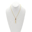 22K Gold Necklace W/Teardrop Ruby & CZ Pendant - Virani Jewelers