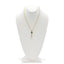 22K Gold Cable Link Necklace W/Ruby & Emerald Teardrop Pendant - Virani Jewelers
