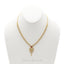 22K Yellow Gold Pendant Necklace & Earrings Set W/ Cubic Zirconia Pavé - Virani Jewelers