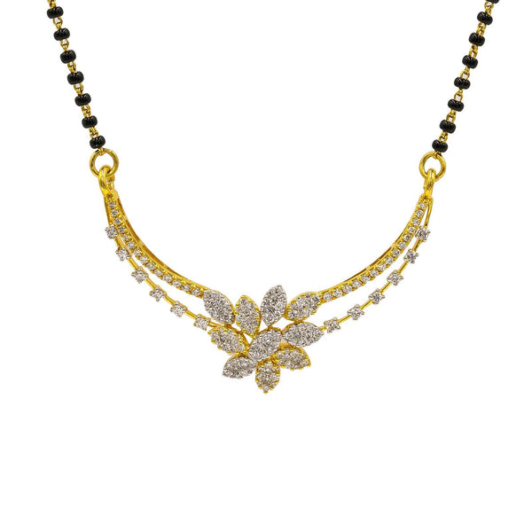 18K Yellow Gold Diamond Mangalsutra Necklace W/ 1.36ct VS-SI Diamonds - Virani Jewelers | 18K Gold Diamond Mangalsutra Necklace W/ 1.36ct VS-SI Diamonds for women. This beautiful 18K gold...