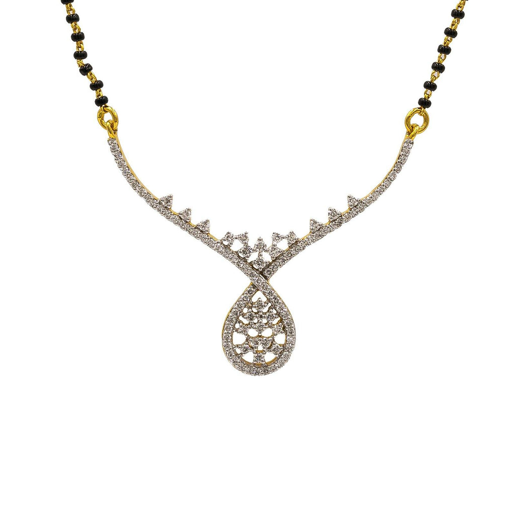 18K Yellow Gold Diamond Mangalsutra Necklace W/ 0.63ct VS-SI Diamonds - Virani Jewelers | sold
18K Yellow Gold Diamond Mangalsutra Necklace W/ 0.63ct VS-SI Diamonds for women. This beauti...