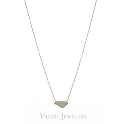 .28CT Diamond Pave Geometric Pendant set in 14K Yellow Gold - Virani Jewelers