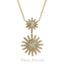 0.32CT Diamond Dual Pendant Necklace set in 14K Yellow Gold - Virani Jewelers