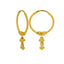22K Yellow Gold Hoop Earrings W/ Hanging Jhumki Accents - Virani Jewelers