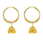 22K Multi Tone Gold Hoop Earrings W/ Speckled Balls & Jhumki Drops - Virani Jewelers