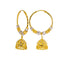 22K Multi Tone Gold Hoop Earrings W/ Speckled Balls & Jhumki Drops - Virani Jewelers