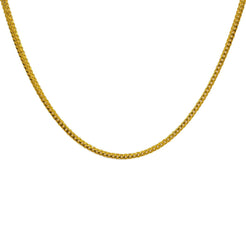 22K Yellow Gold Men's Chain W/ Braided Foxtail Link - Virani Jewelers