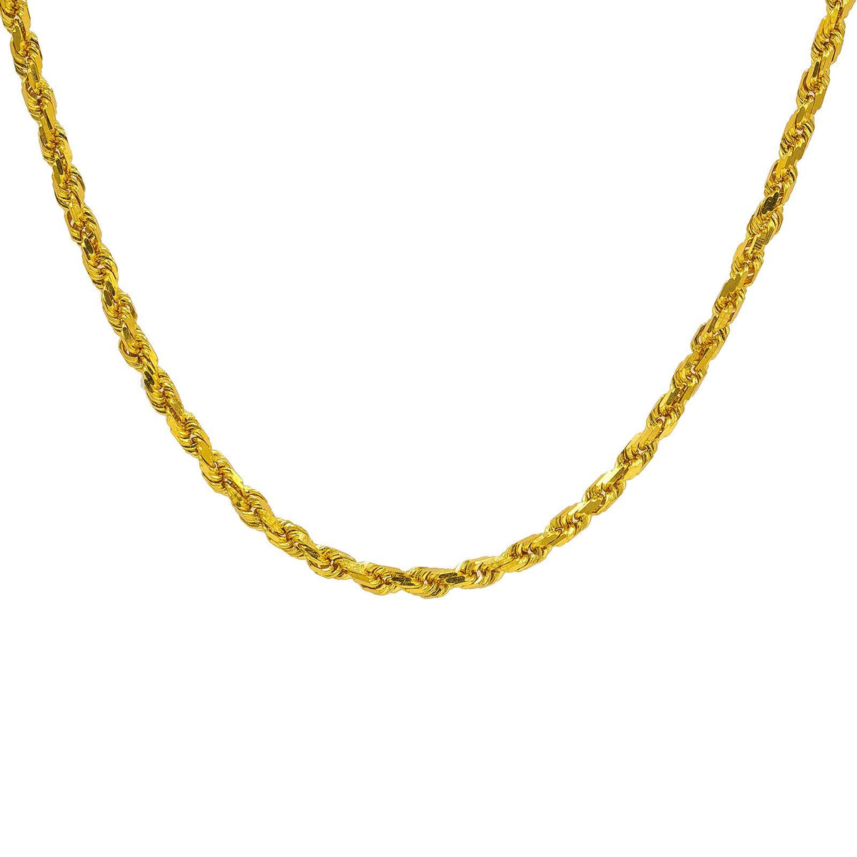 22in Gold Rope Chain 22K Yellow Gold Rope Chain - Order 22 Karat Gold Jewelry Online ...