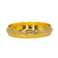 22K Multi Tone Gold Mens Kada Bangle W/ White Gold Polka Dot Details - Virani Jewelers