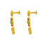 22K Gold Ruby Emerald CZ Necklace and Earrings Set - Virani Jewelers
