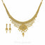 22K Ornate Yellow Gold Chandelier Necklace & Drop Earrings Set - Virani Jewelers