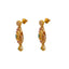 22K Yellow Gold Necklace & Earrings Set W/ Emeralds, Rubies, CZ Gems & Pear Pendants - Virani Jewelers