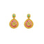 22K Yellow Gold Necklace & Earrings Set W/ Emeralds, Rubies & Ornate Draped Design - Virani Jewelers