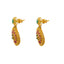 22K Yellow Gold Necklace & Earrings Set W/ Emeralds, Rubies & Ornate Draped Design - Virani Jewelers