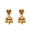 22K Yellow Gold Necklace & Jhumki Earrings Set W/ Meenakari Hand Paint & Beaded Filigree - Virani Jewelers