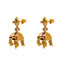 22K Yellow Gold Necklace & Jhumki Earrings Set W/ Meenakari Hand Paint & Beaded Filigree - Virani Jewelers