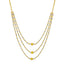 22K Multi Tone Gold Necklace & Earrings Set W/ Swirl Bicone & Ball Beads - Virani Jewelers