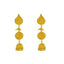 22K Yellow Gold Necklace & Jhumki Drop Earrings Set W/ Gold Balls & Cap Accents - Virani Jewelers