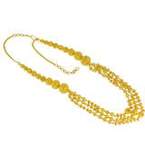 22K Yellow Gold Necklace & Jhumki Drop Earrings Set W/ Gold Balls & Cap Accents - Virani Jewelers |  22K Yellow Gold Necklace & Jhumki Drop Earrings Set W/ Gold Balls & Cap Accents for wome...