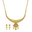 22K Yellow Gold Beaded Filigree Necklace & Drop Earrings Set - Virani Jewelers