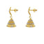 22K Striped Multitone Gold Beaded Necklace W/ Matching Jhumki Earrings - Virani Jewelers