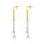 22K Yellow & White Gold Necklace and Drop Earring Set W/ Multi Layered Design - Virani Jewelers