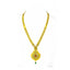 22K Yellow Gold Drop Necklace and Earrings Set With Centered Ruby & Emerald Stone - Virani Jewelers