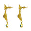 22K Yellow Gold Drop Necklace and Earrings Set With Centered Ruby & Emerald Stone - Virani Jewelers
