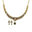 22K Gold Ruby Emerald Kundan Floral Necklace & Earrings Set - Virani Jewelers