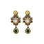 22K Gold Ruby Emerald Kundan Floral Necklace & Earrings Set - Virani Jewelers