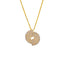 22K Multi Tone Gold Pendant W/ Cubic Zirconia & Split Disc Design - Virani Jewelers