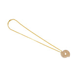 22K Multi Tone Gold Pendant W/ Cubic Zirconia & Split Disc Design - Virani Jewelers |  22K Multi Tone Gold Pendant W/ Cubic Zirconia & Split Disc Design for women. This unique 22K...