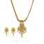 22K Yellow Gold Ornate Pattern Pendant & Earrings Set - Virani Jewelers