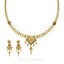 22K Yellow Gold Statement Necklace & Earrings Set W/ Multi Colored Enamel - Virani Jewelers