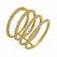 22K Yellow Gold Cubic Zirconia Connected Stackable Ring - Virani Jewelers