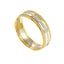Platinum & 18K Yellow Gold Two Tone Ring Band For Men - Virani Jewelers