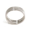 Platinum Ring Band W/ Twisted Stripes for Men - Virani Jewelers