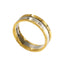 18K Yellow Gold & Platinum Two Tone Ring Band For Men - Virani Jewelers