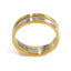 18K Yellow Gold & Platinum Two Tone Ring Band For Men - Virani Jewelers
