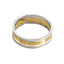 18K Yellow Gold & Platinum Two Tone Ring Band W/ Dotted Stripes For Men - Virani Jewelers
