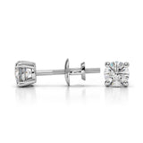14k White Gold Round Cut Diamond Solitaire Earrings - Virani Jewelers | A beautiful pair of Solitaire Diamond Studs. Total weight of 1.0 ct.
Price given based on VS ...