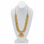 22K Yellow Gold Kasu Lakshmi Necklace & Earrings Set W/ Uncut Polki Diamonds, Emeralds, Rubies, & Pearls - Virani Jewelers